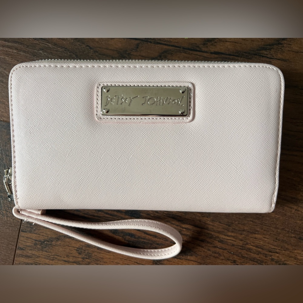 Betsy Johnson Pink Wristlet Wallet